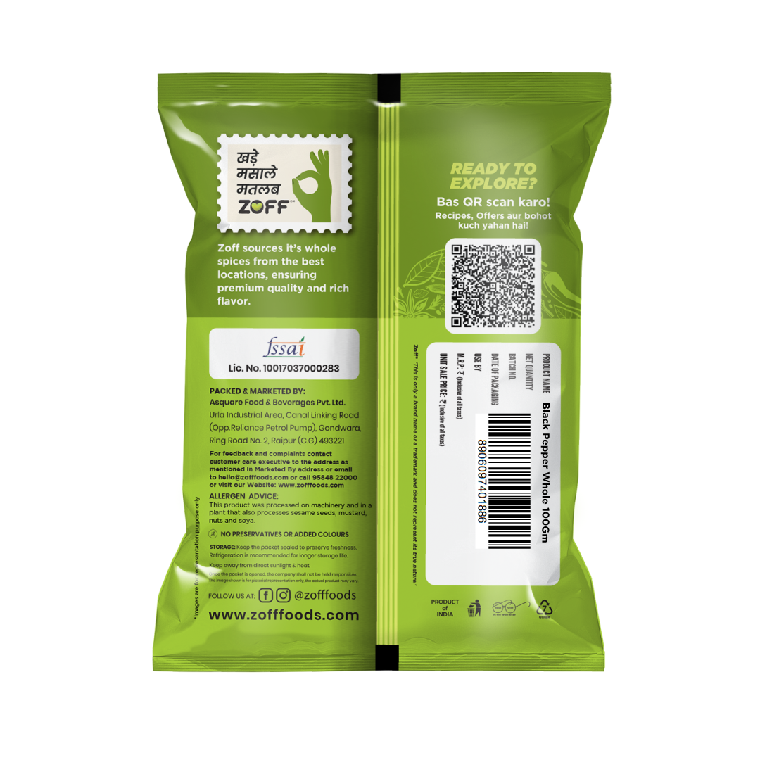 Whole Black Pepper | Kali Mirch | Naturally Processed