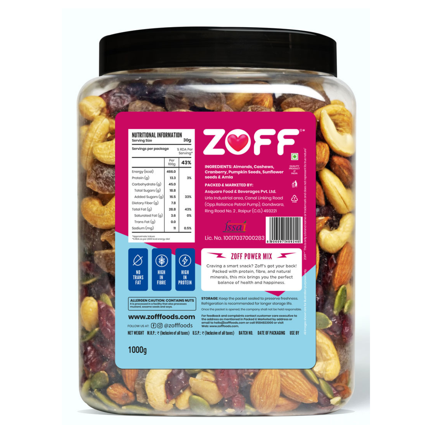 Dryfruits Trail Mix - Energy Booster 1000Gm