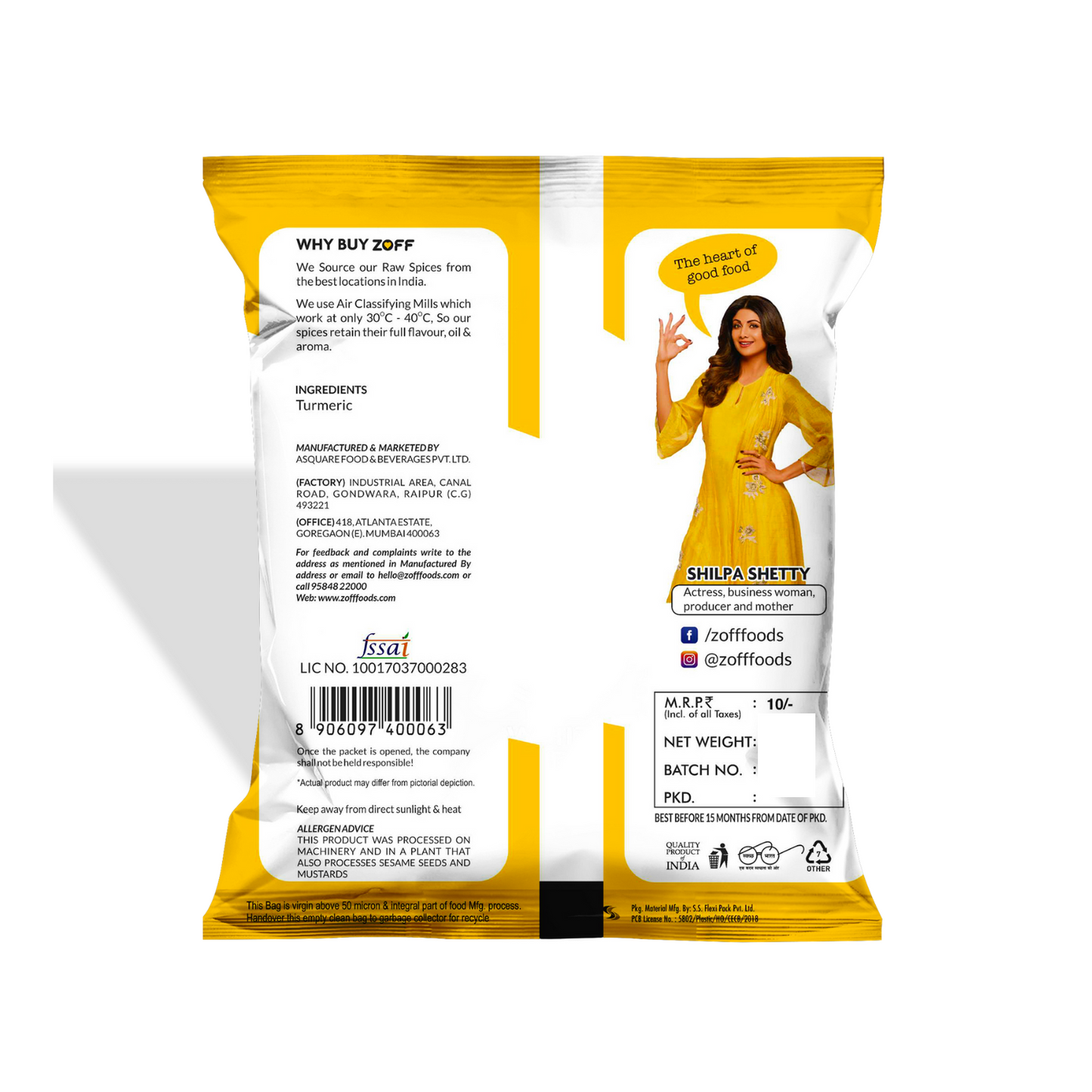 Turmeric Powder 10Rs Pack of 5