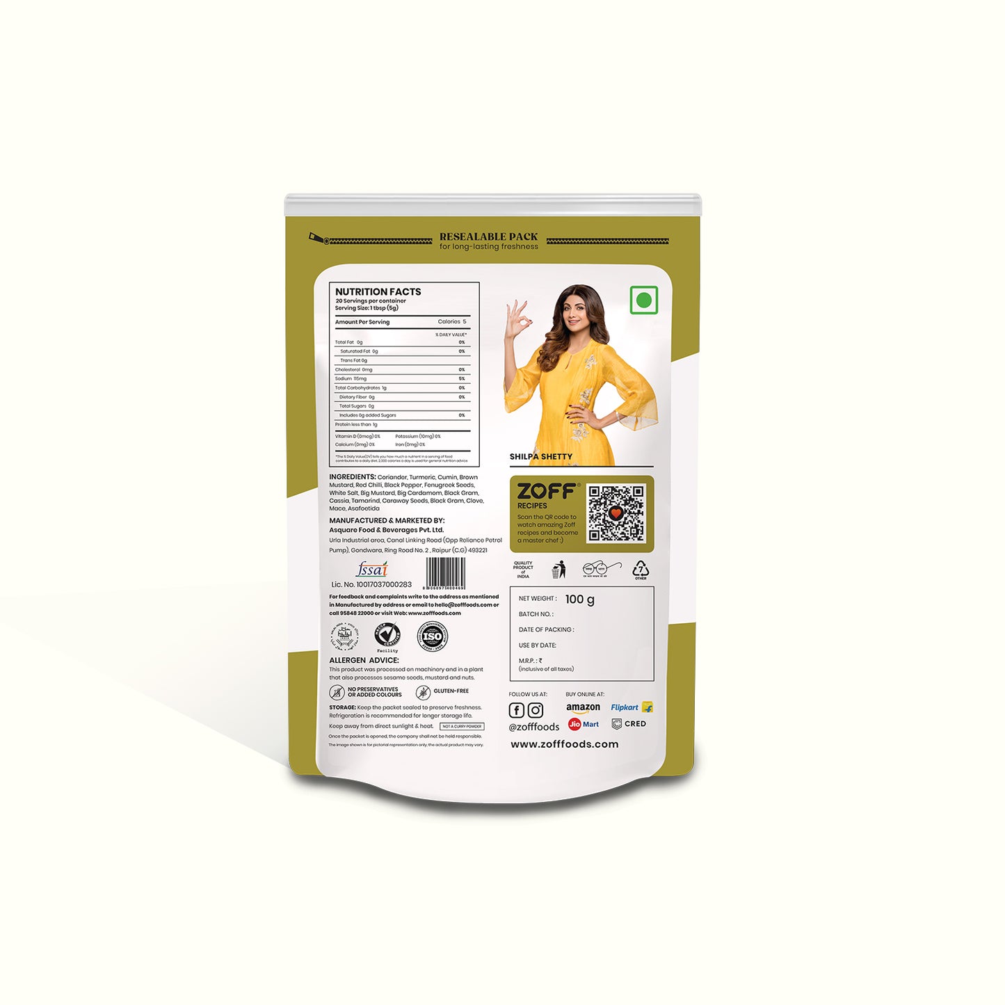 Sambhar masala | Premium Zip Lock Pouch