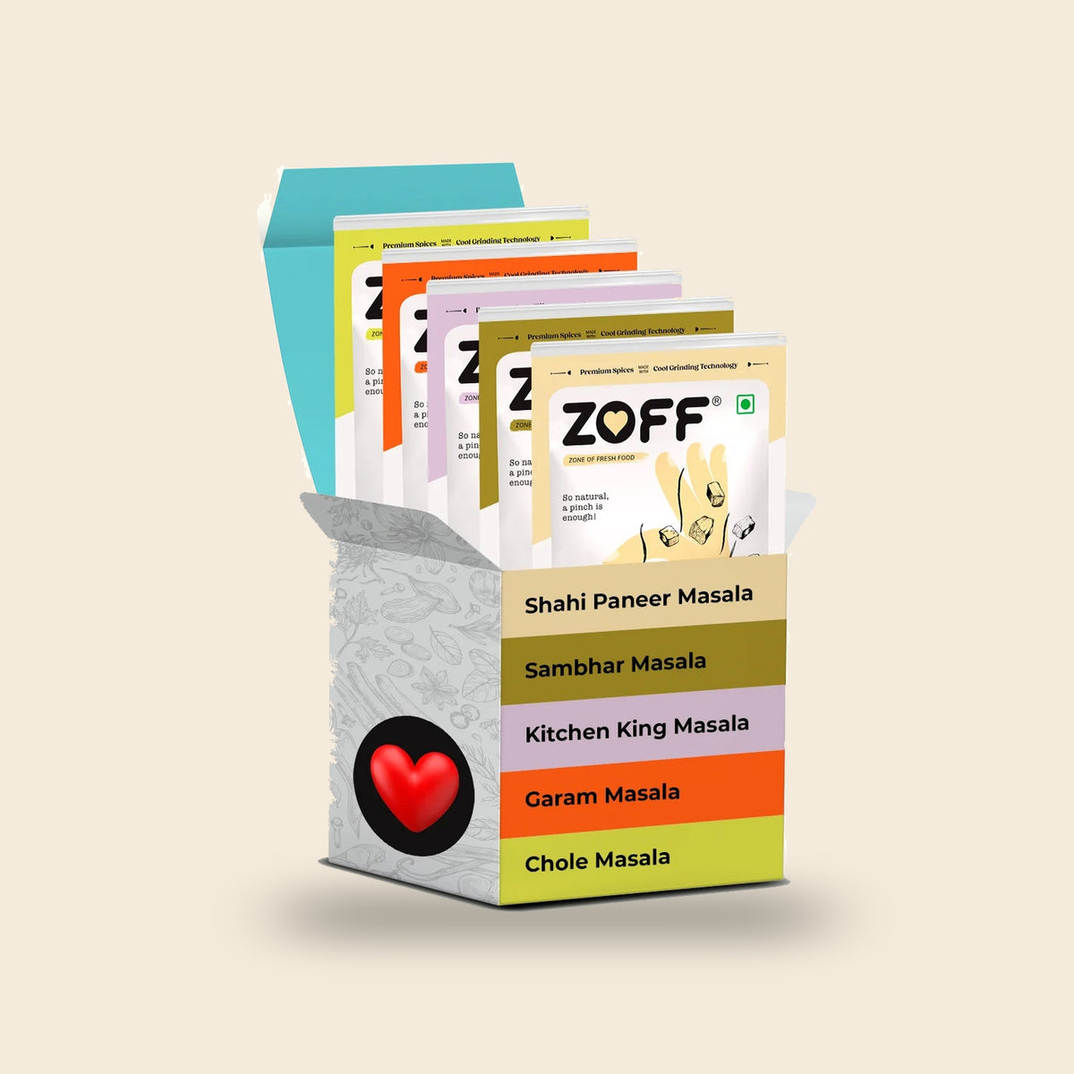 ZOFF Starter Curry Spices Kit Pack of 5 pack
