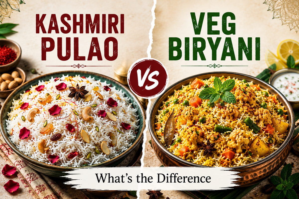 Kashmiri Pulao vs Veg Biryani: What's the Difference