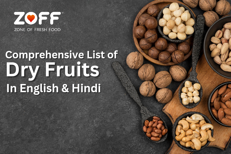 List of dry fruits in english & hindi