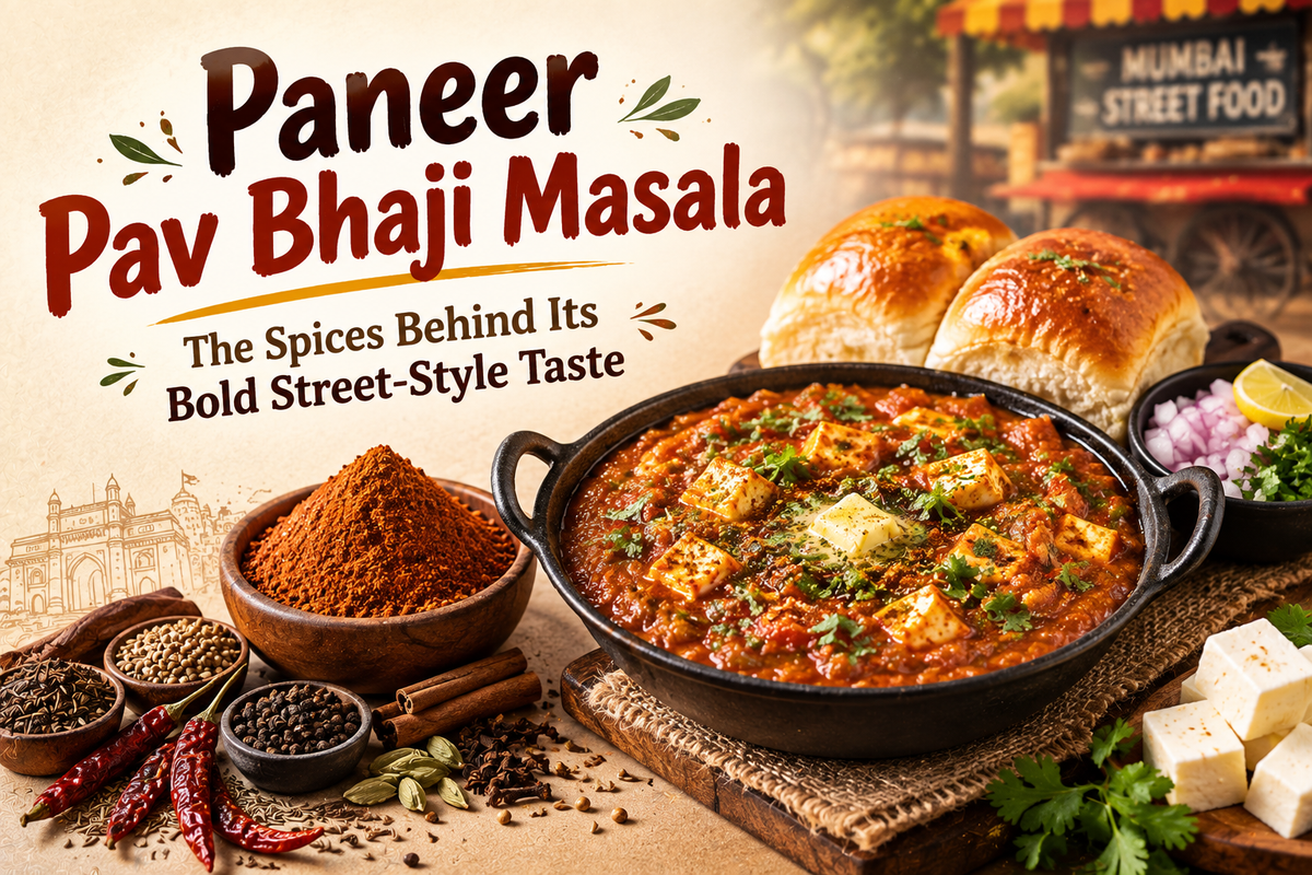 Paneer Pav Bhaji Masala: The Spices Behind Its Bold Street-Style Taste