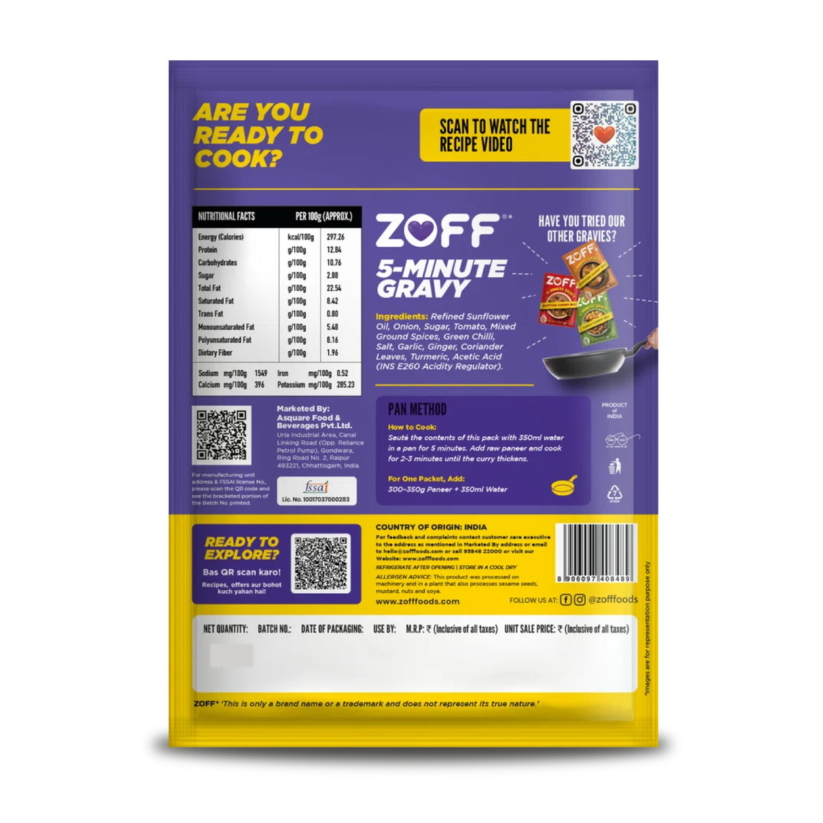 ZOFF 5 Minute Paneer Gravy 3