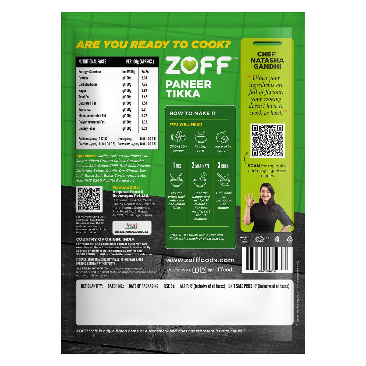 ZOFF Paneer Tikka Marinade Mix 6