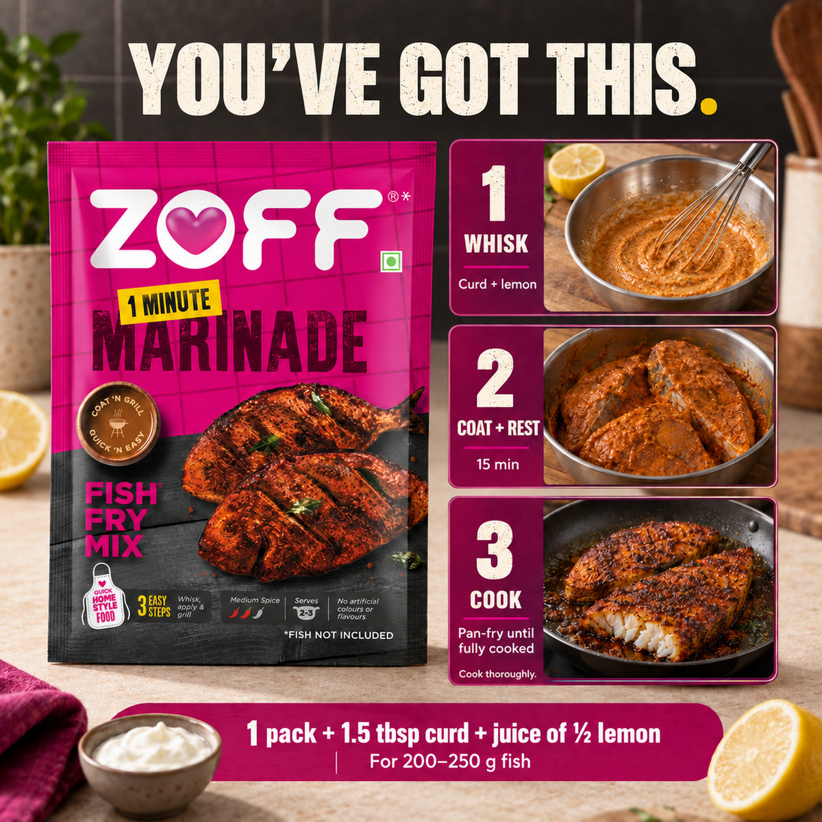 ZOFF Fish Fry Marinade Mix 7