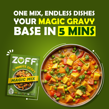 Zoff Quick Mix Combo – 5-Minute Gravy & 1-Minute Marinade | Pack of 3 (Paneer Gravy, Magic Mix, Paneer Tikka)