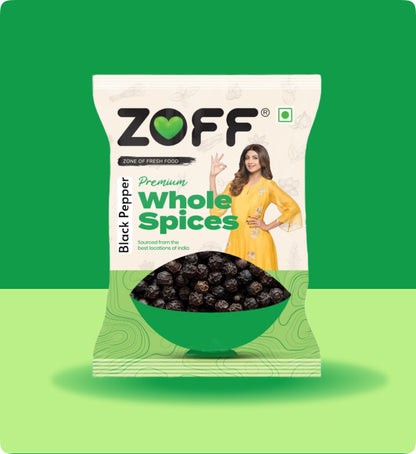 Zoff Whole Black Pepper | Kali Mirch | Naturally Processed