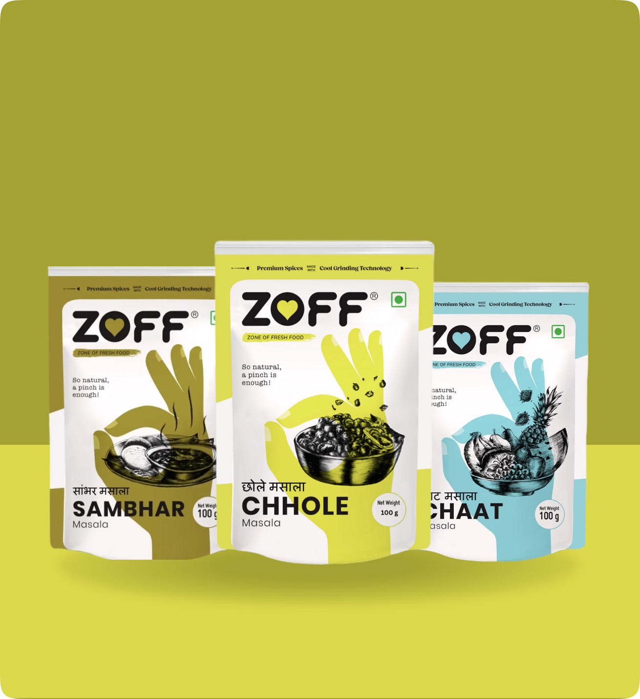 Combo- Chaat Masala 100g , Sambhar Masala 100g , Chhole Masala 100g