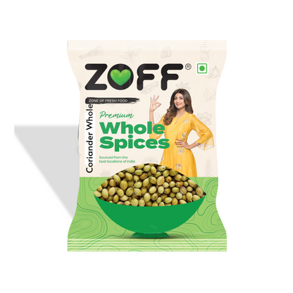 Zoff Premium Coriander Whole | Aromatic Spice for Culinary Delights