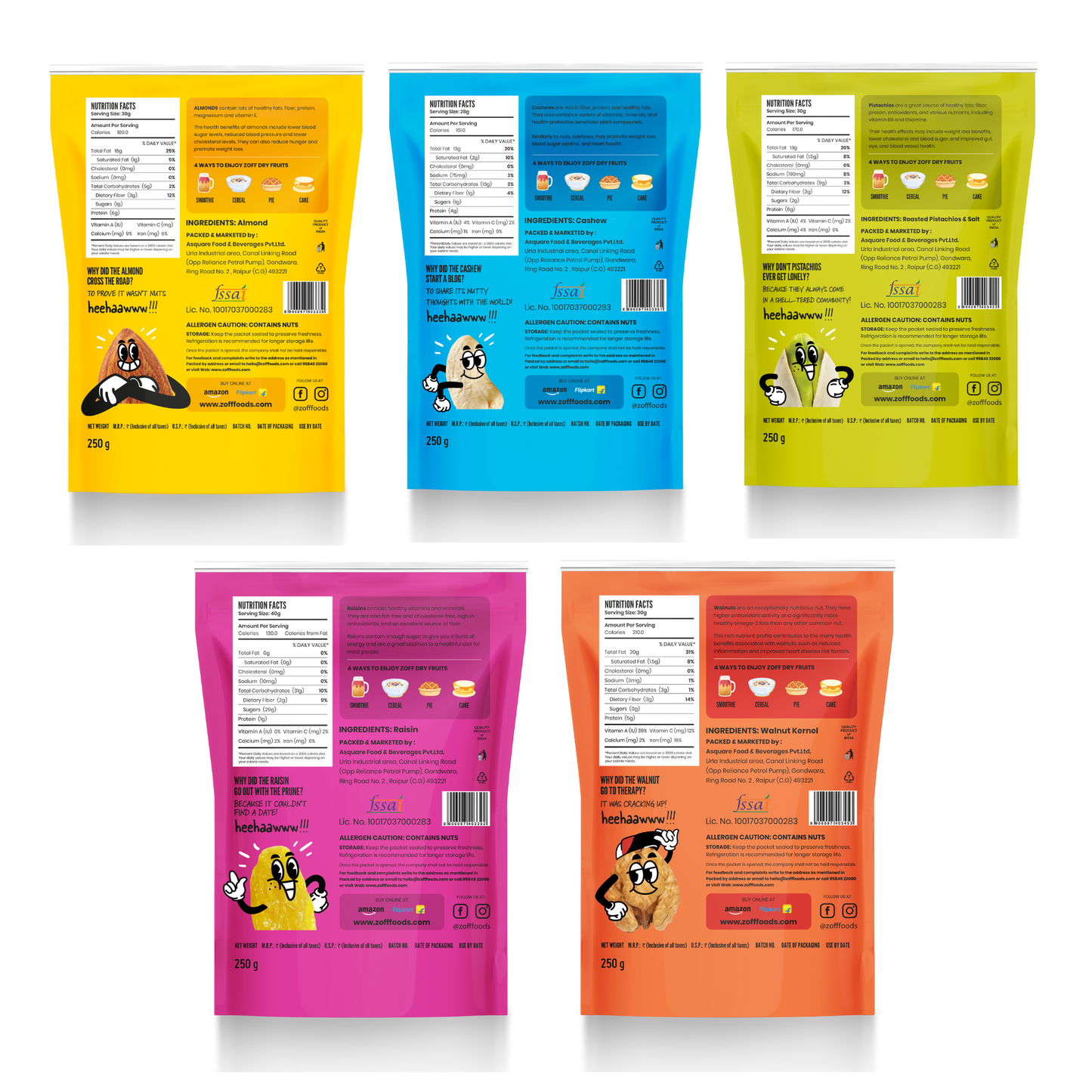 Dry Fruits Combo Pack - Pack of 5