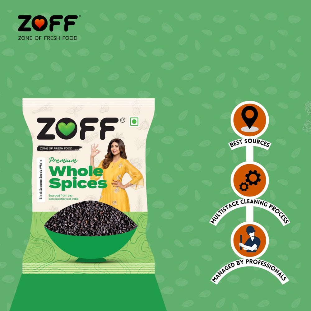 
                  
                    Zoff Black Sesame Seeds | Kaale Til | Indian Whole Spice
                  
                