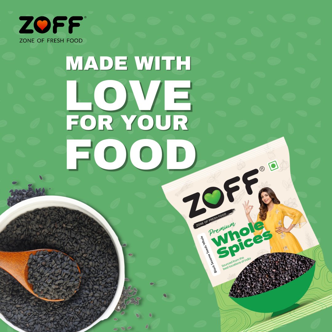 Zoff Black Sesame Seeds | Kaale Til | Indian Whole Spice