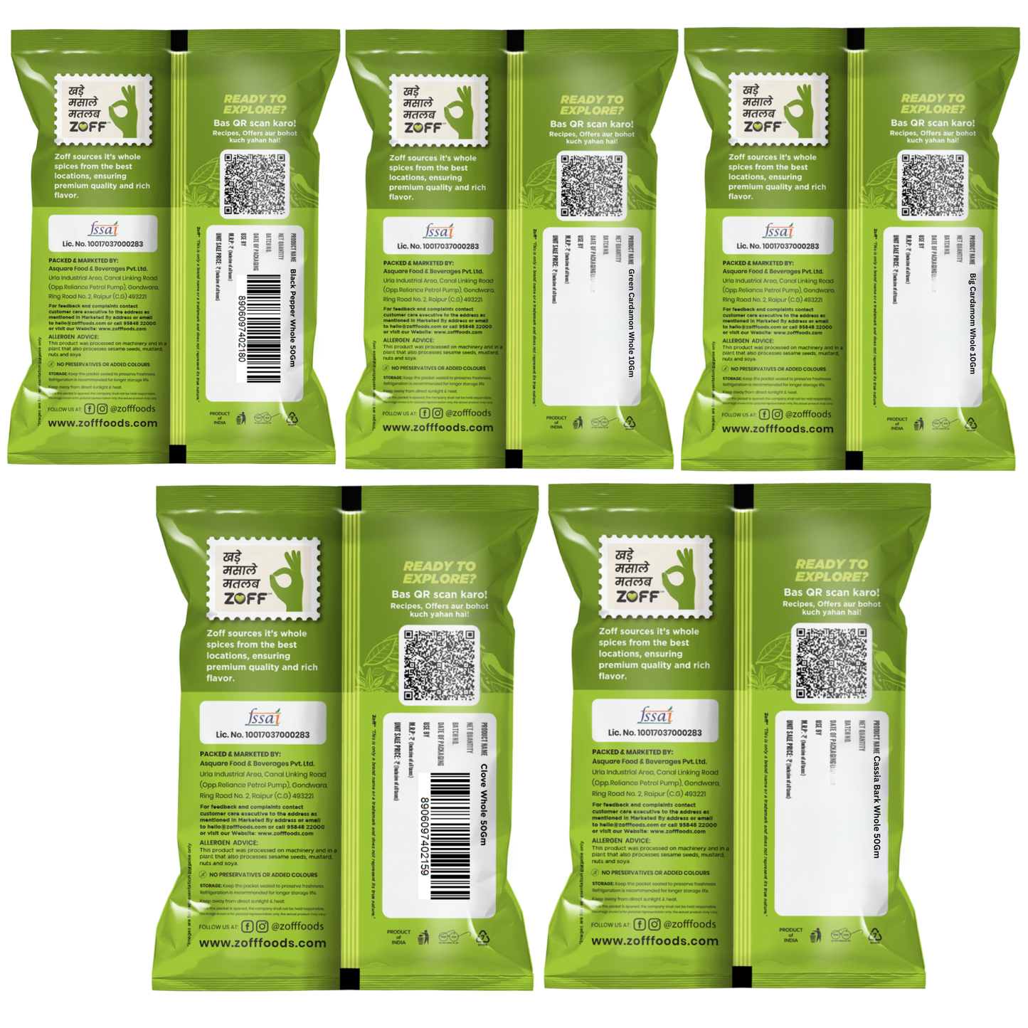 Exotic Whole Spice Spices Pack of 5