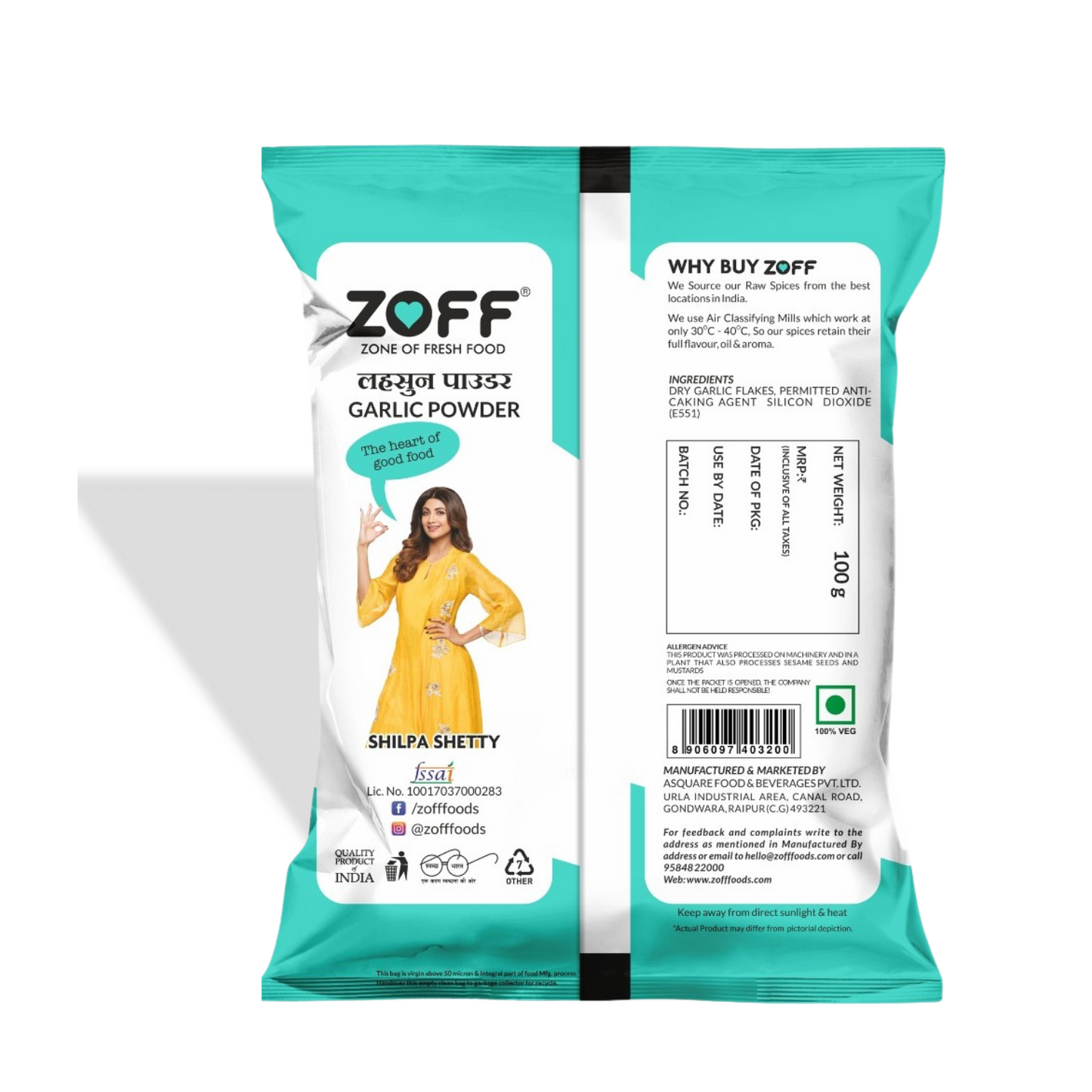 Zoff Garlic Powder 100Gm