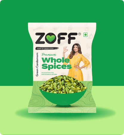 ZOFF Green Cardamom | Choti Elaichi Whole | 100% Natural