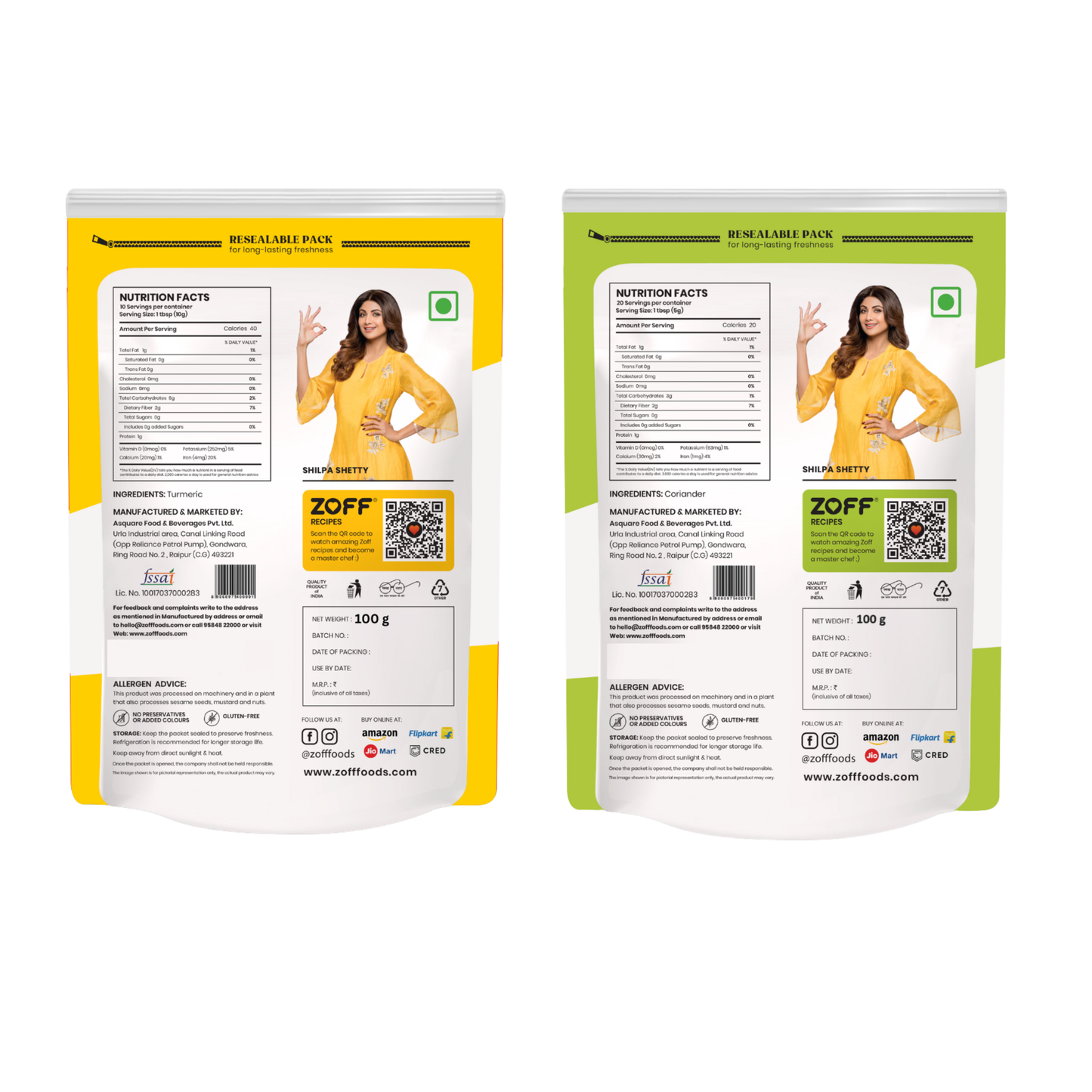 COMBO Turmeric Powder 100Gm & Coriander Powder 100Gm