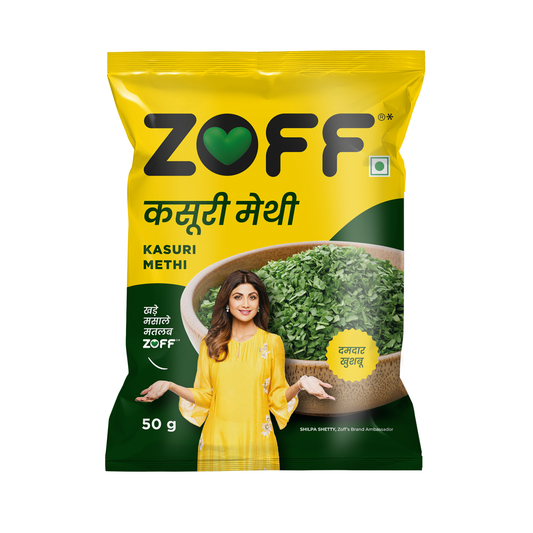 Zoff Kasuri Methi | Premium Dried Fenugreek Leaves for Curries & Gravies | 50g