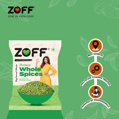 Zoff Fennel Seeds: Aromatic Sabut Saunf and Variyali