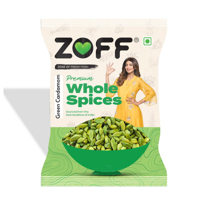 ZOFF Green Cardamom | Choti Elaichi Whole | 100% Natural