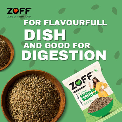 ZOFF Ajwain Whole | Natural and Fresh Carom Seeds