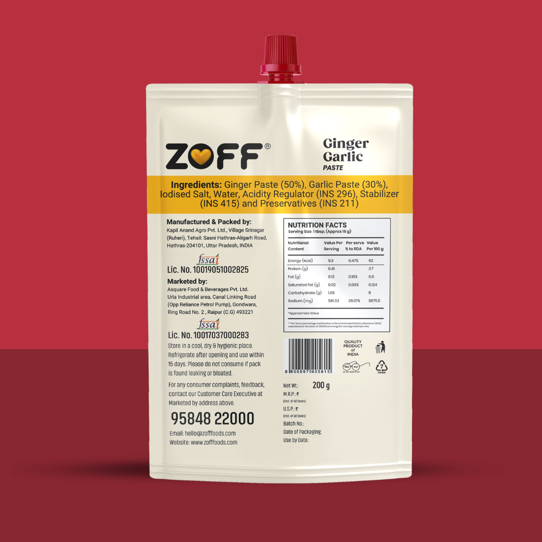 garlic and ginger paste By ZOFF