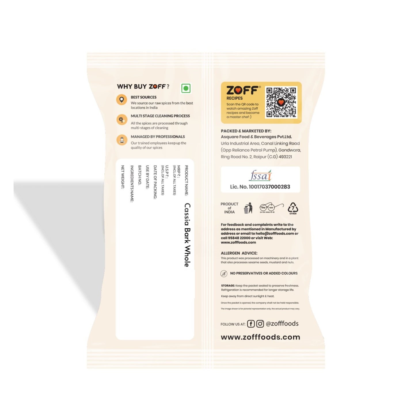 cassia bark stick by ZOFF