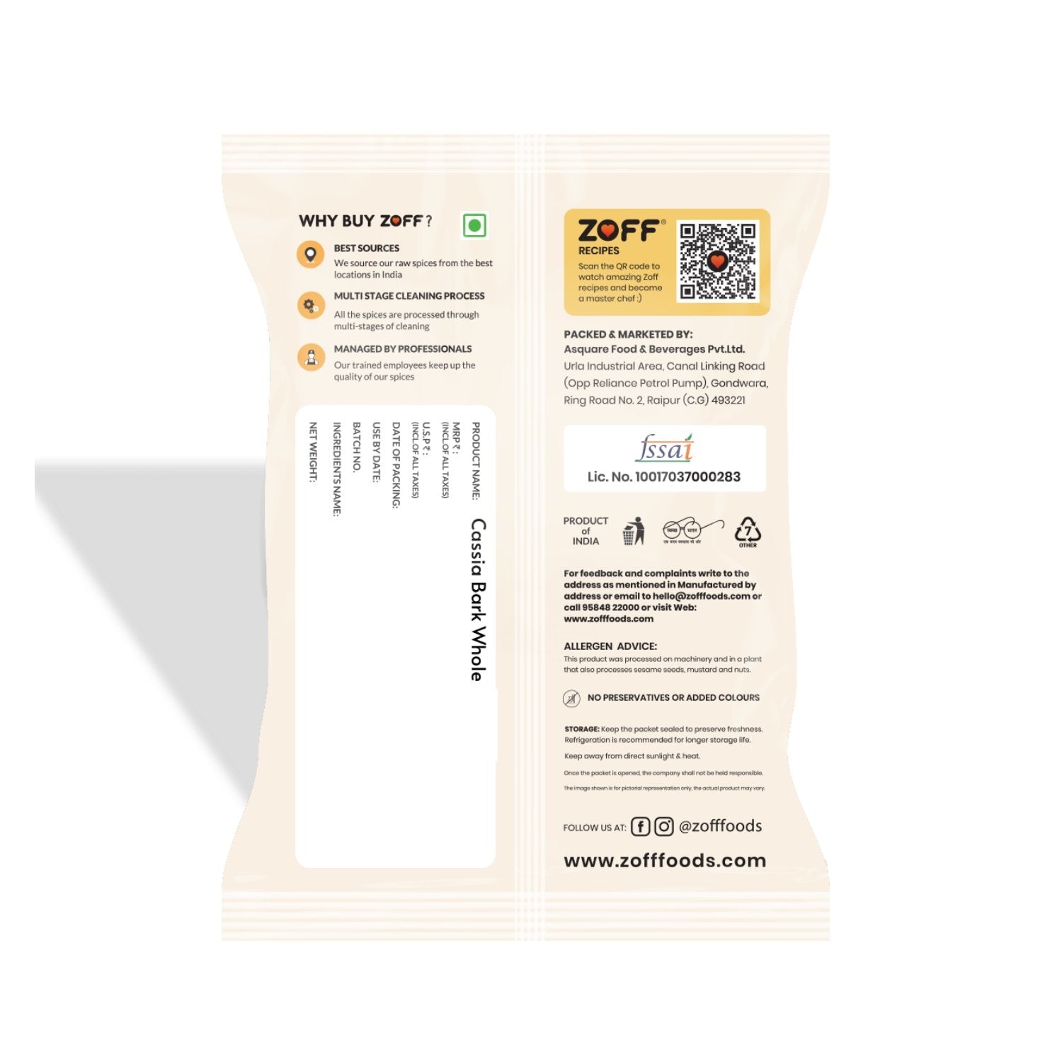 cassia bark stick by ZOFF