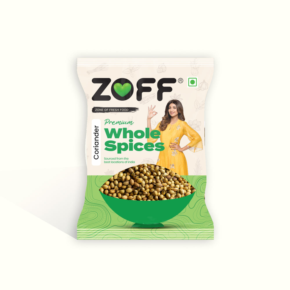Zoff Premium Coriander Whole | Aromatic Spice for Culinary Delights
