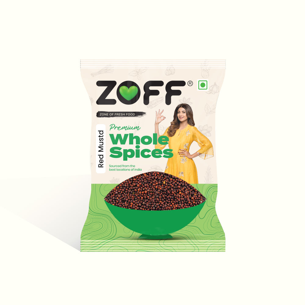 Zoff Red Mustard Seeds/Lal Sarso Whole-100 g
