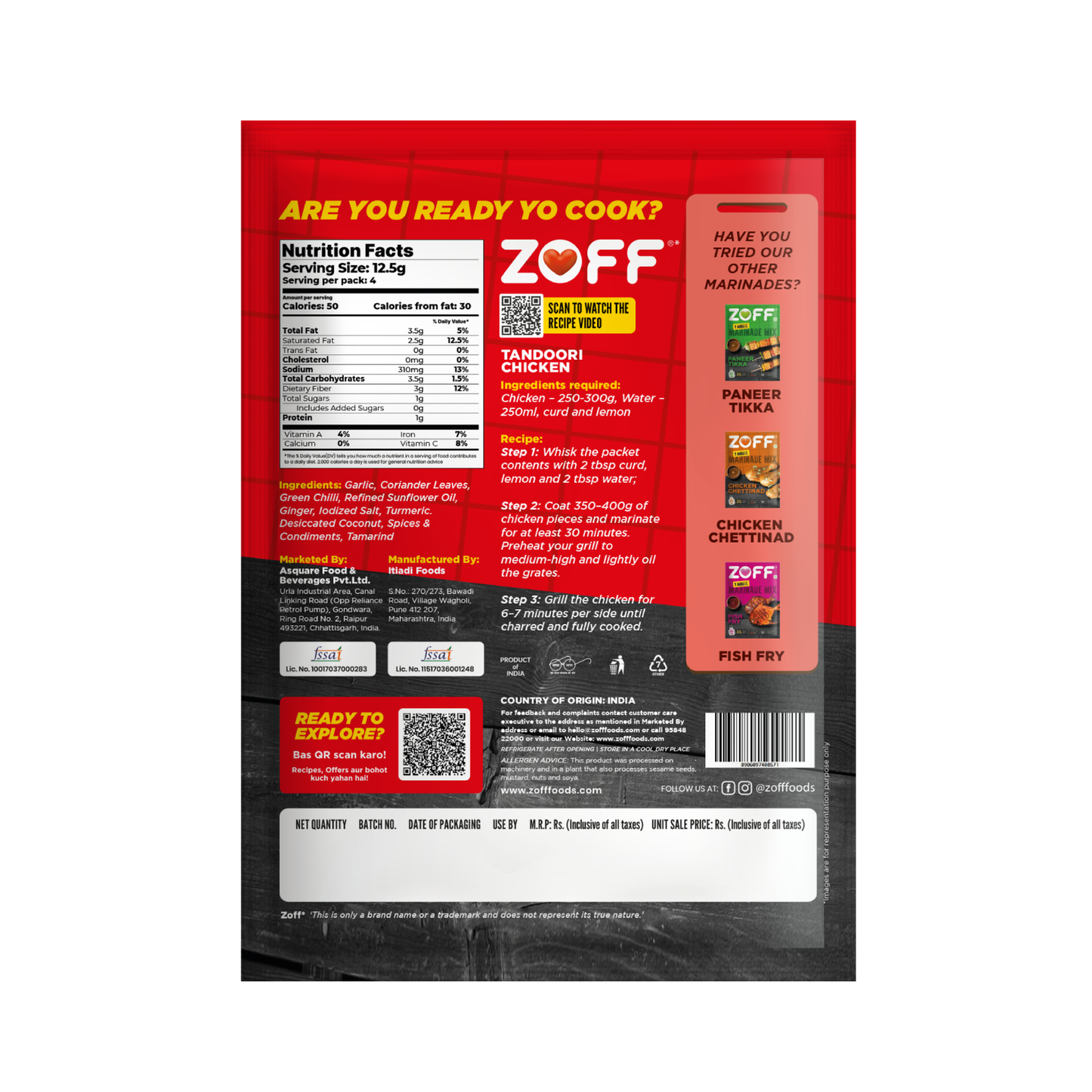 marinade mix tandoori chicken to cook instant