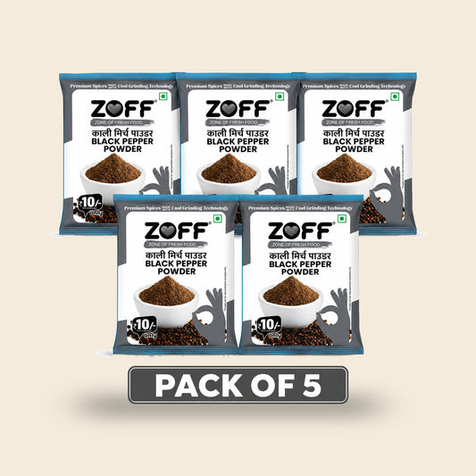 ZOFF Black Pepper Powder 10Rs Pack of 5 pack