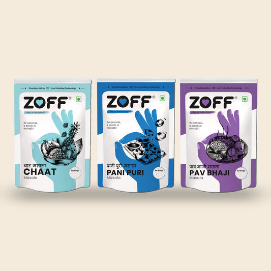 ZOFF Chaat + Panipuri + Pavbhaji Masala Pack of 3 pack