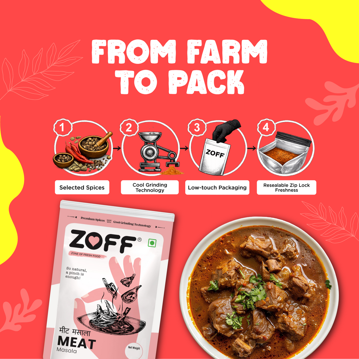 ZOFF Chicken, Garam and Meat Masala combo 7