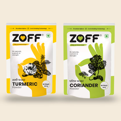 ZOFF Combo Turmeric + Coriander 100g pack
