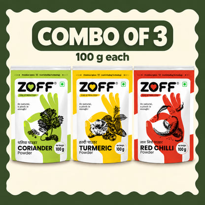 ZOFF Chilli, Turmeric and Coriander combo 4