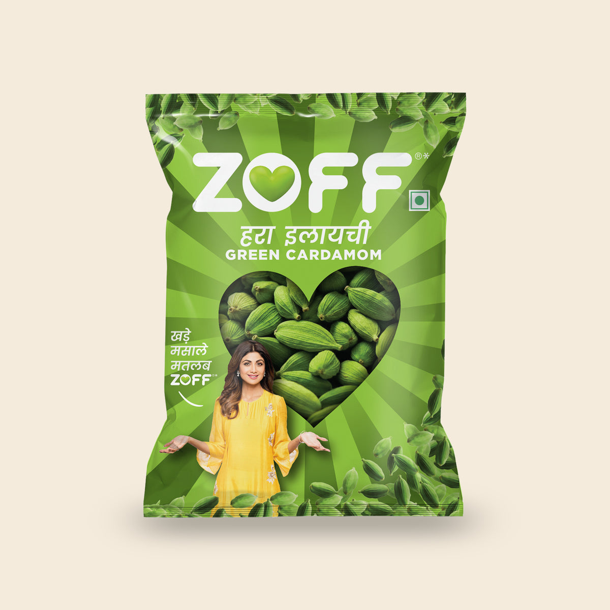 ZOFF Fragrant Whole Green Cardamom pack