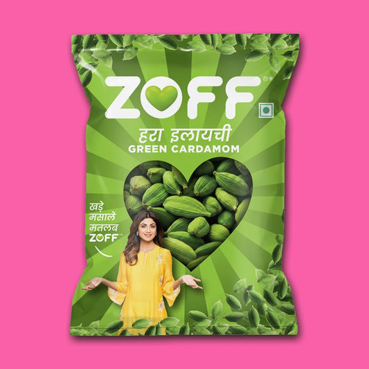 ZOFF Fragrant Whole Green Cardamom pack