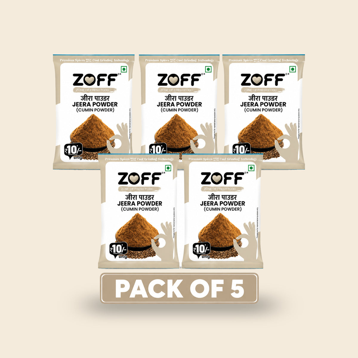 ZOFF Jeera Powder 10Rs Pack of 5 pack